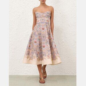 NWOT! Zimmermann Rebellion Tuck Midi Dress